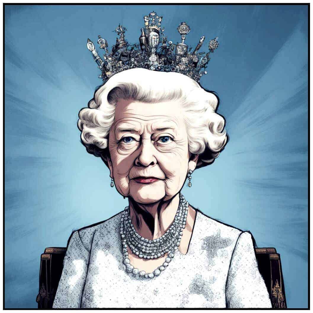 Королева Великобритании и королевств Содружества из Виндзорской династии, верховный главнокомандующий вооружёнными силами Великобритании, верховный правитель Церкви Англии, Глава Содружества наций.
